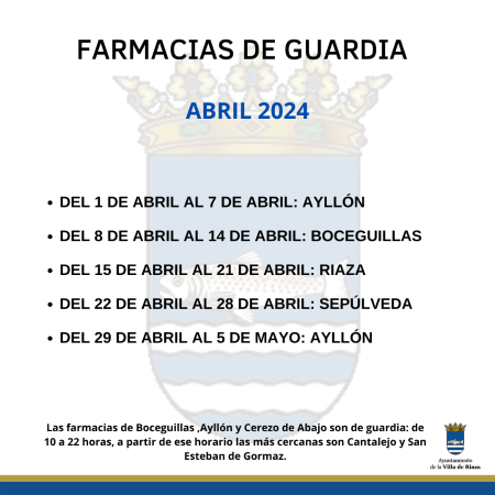Imagen FARMACIAS DE GUARDIA ABRIL 2024