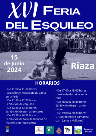 Imagen HORARIOS FERIA DEL ESQUILEO RIAZA 2024
