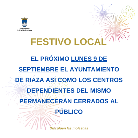 Imagen CERRADO POR FESTIVIDAD LOCAL